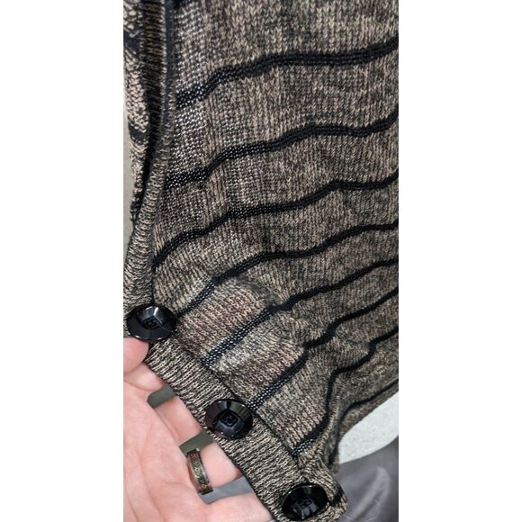 Retro Preppy Black And Brown Lace Cardigan by American Rag - Picture 5 of 10